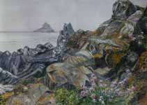 Rocky shore; Le Grouin du Sud, overlooking Mont St Michel