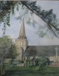 The strife is oer, the battle done - war memorial and spire from the south east, Holy Trinity.